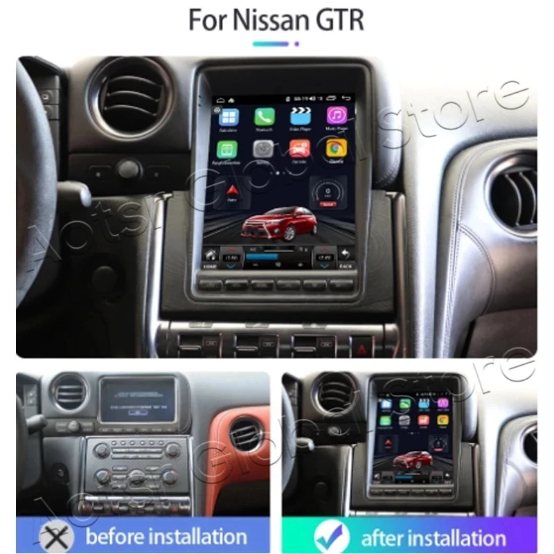 Išpardavimas! IPS Android 12.0 8+256G Už  Nissan GT-R GTR R35
